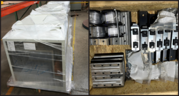 Metal components kitted and assembled